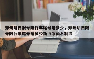 郑州明日限号限行车尾号是多少，郑州明日限号限行车尾号是多少新飞冰箱不制冷